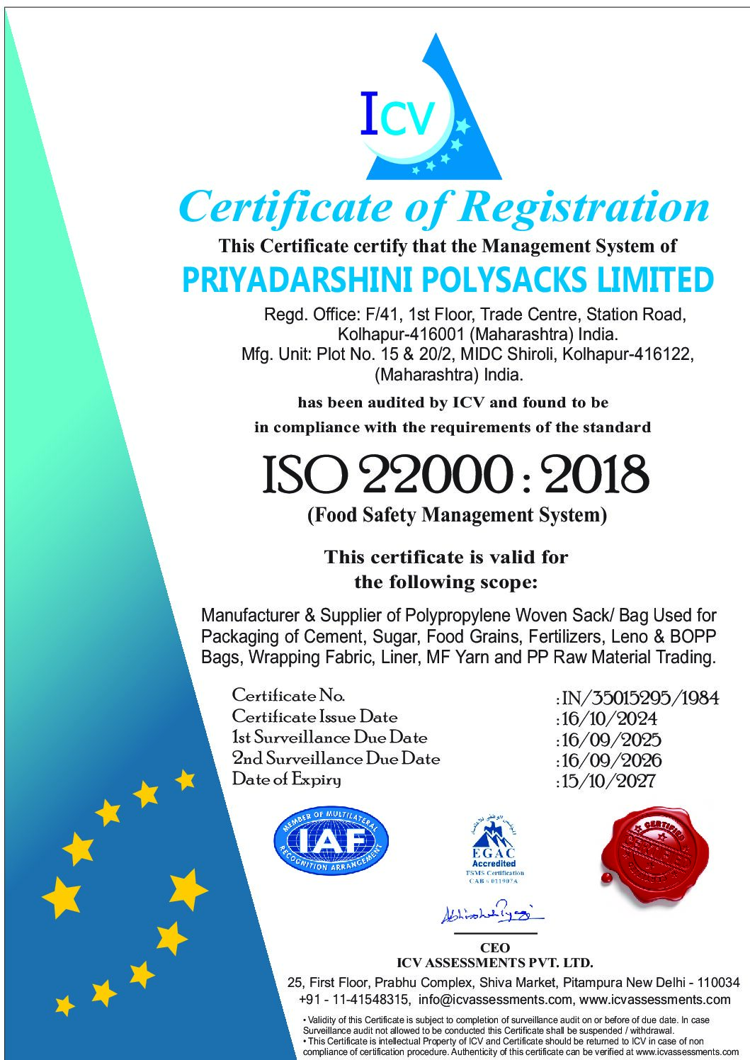 PRIYADARSHINI POLYSACKS LIMITED 22000